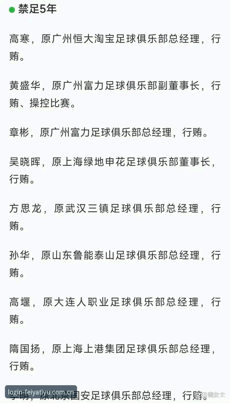 飞亚体育官方版教程 终身禁足 vs 五年禁赛:足协第三批罚单之后,飞亚体育官网如何看清治理拐点?